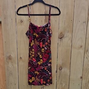 FOREVER 21 Velvet Floral Mini Dress Size Small.